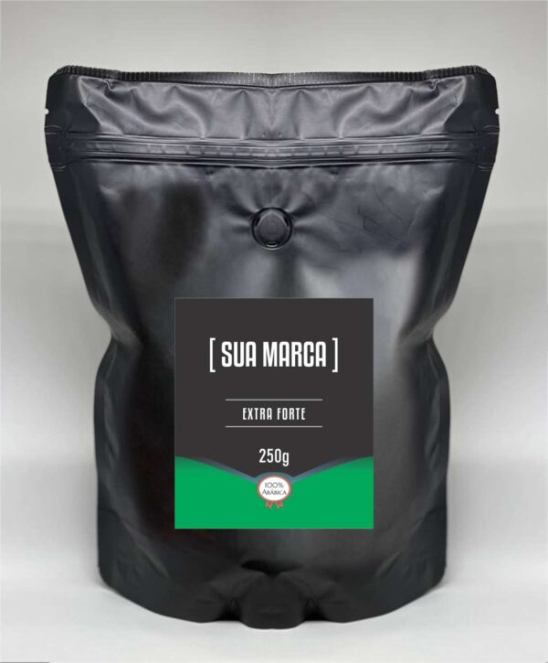 Café Extra Forte – 250g Torrado e Moído - 50 unidades - PERSONALIZADO COM A SUA MARCA